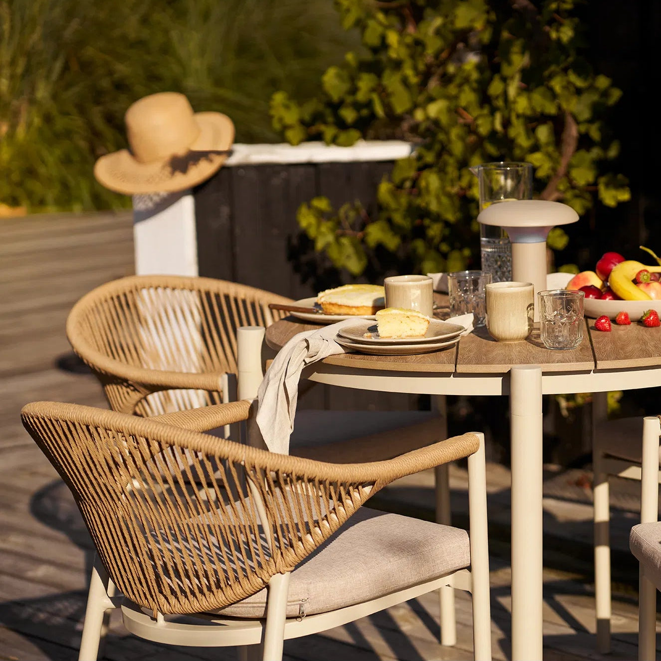 ARON | כיסא אוכל מאלומיניום בשילוב חבלים - KUALA