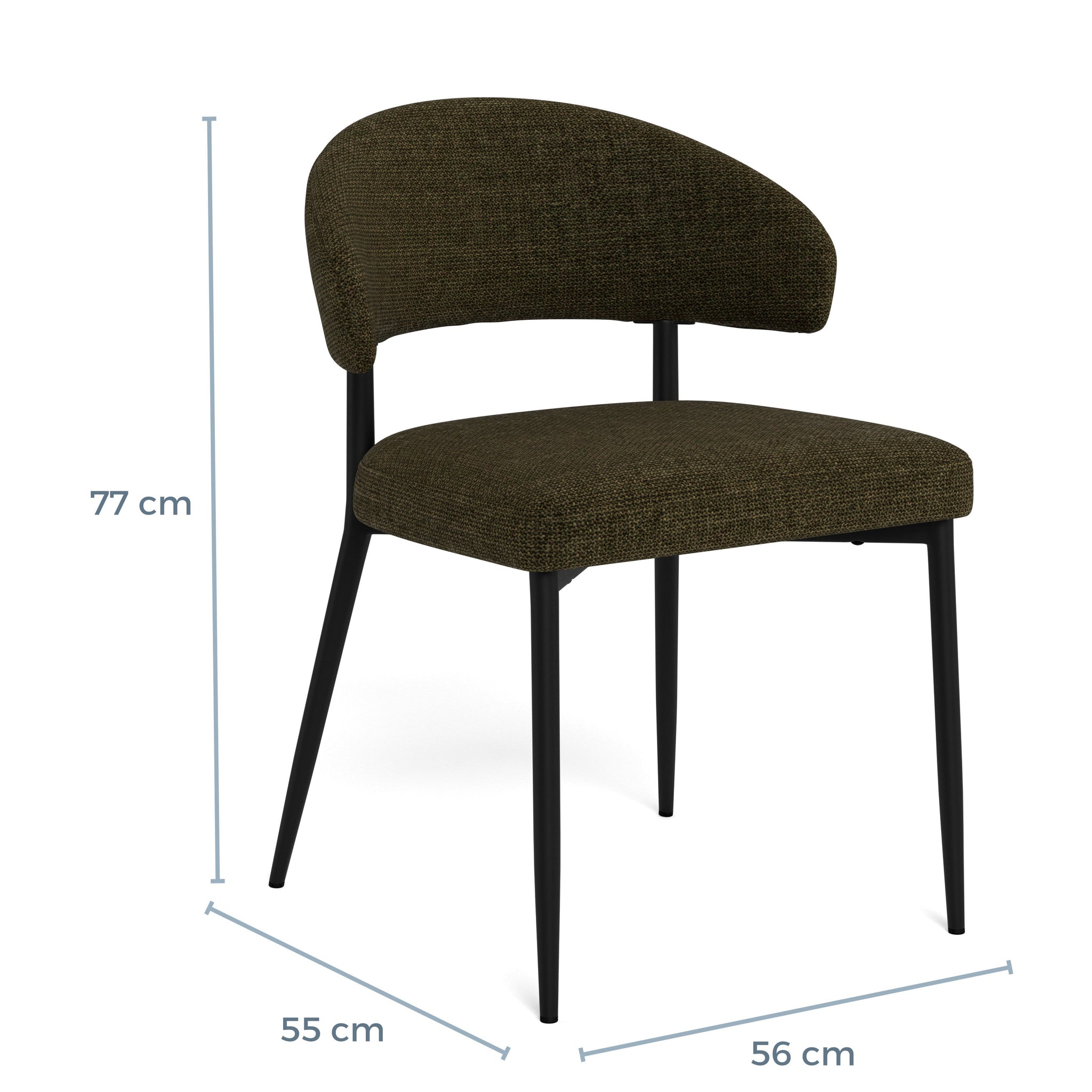 BLADE | כיסא מרופד בבד אריג בשילוב מתכת