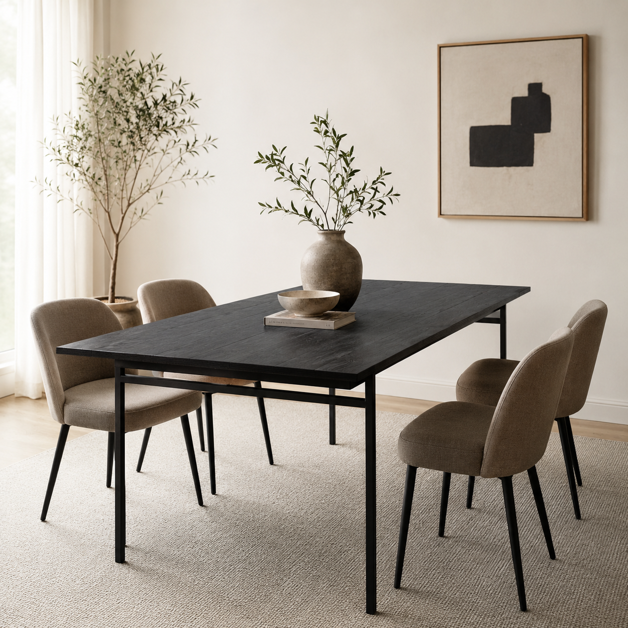 MARKES | שולחן פינת אוכל מלבני, 200/90 ס"מ, עד 8 סועדים