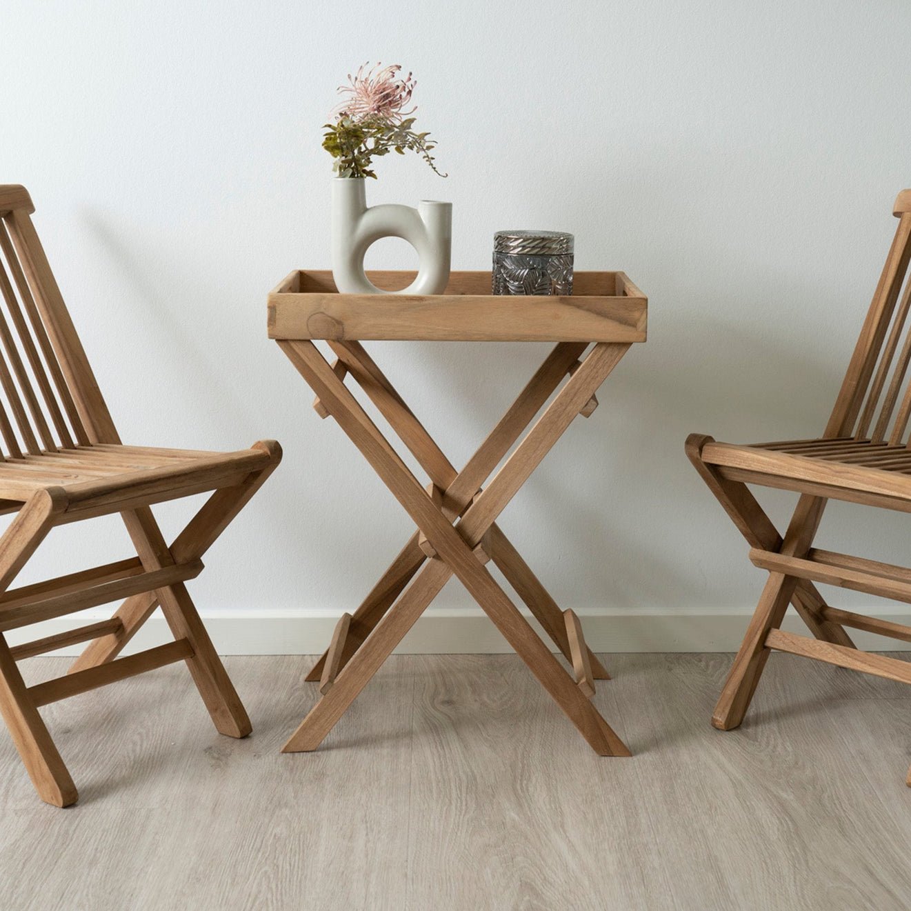 OLMI | מגש צד מתקפל מעץ טיק - KUALA