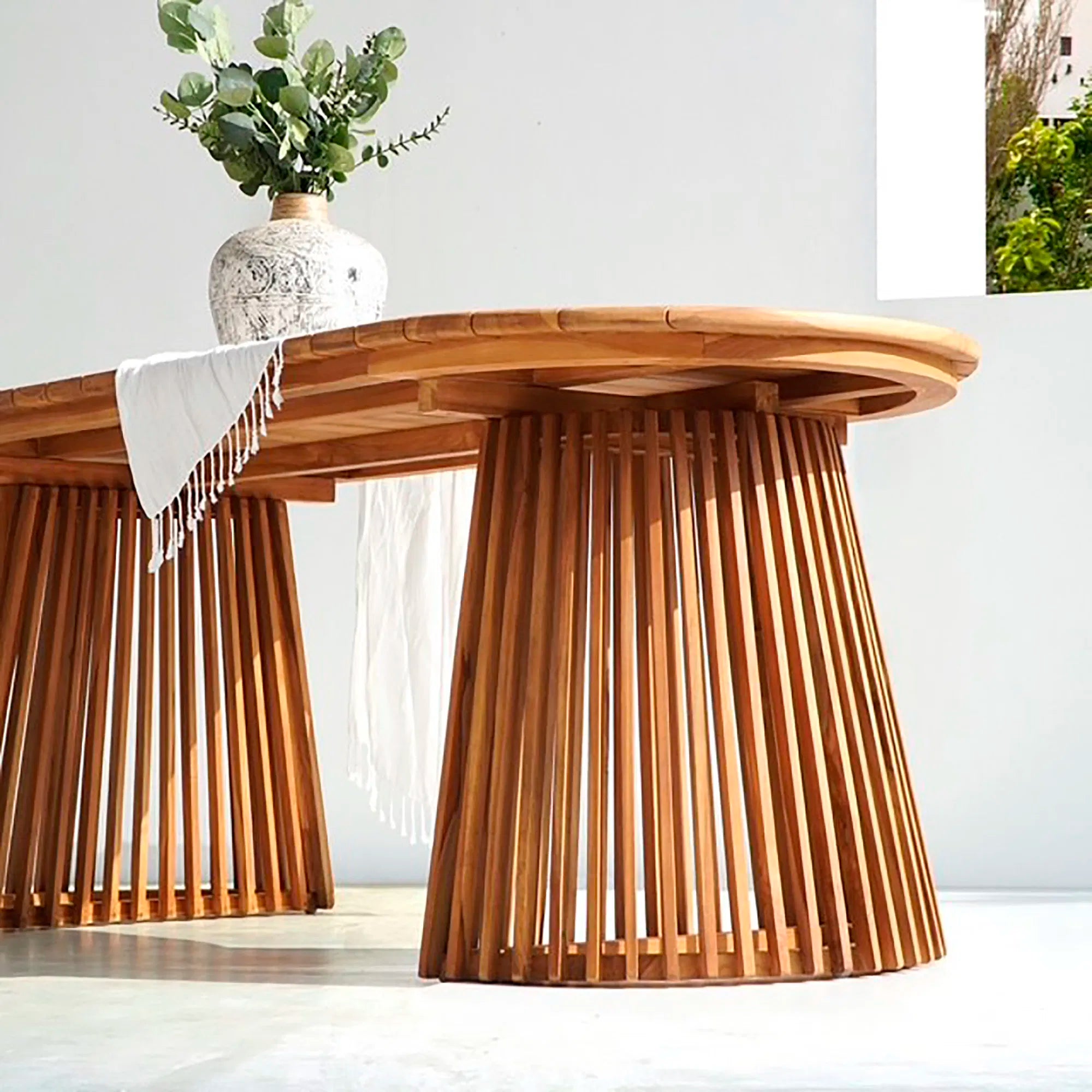 SKEL | שולחן אוכל לגינה מעץ טיק - KUALA