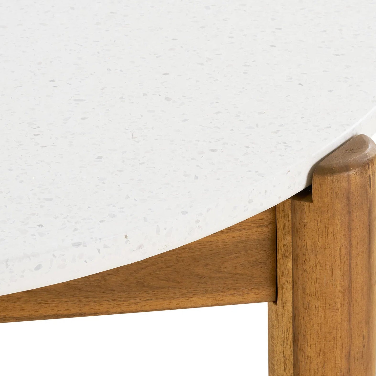 SKOR | שולחן אוכל לגינה מעץ שיטה ואבן טרצו - KUALA