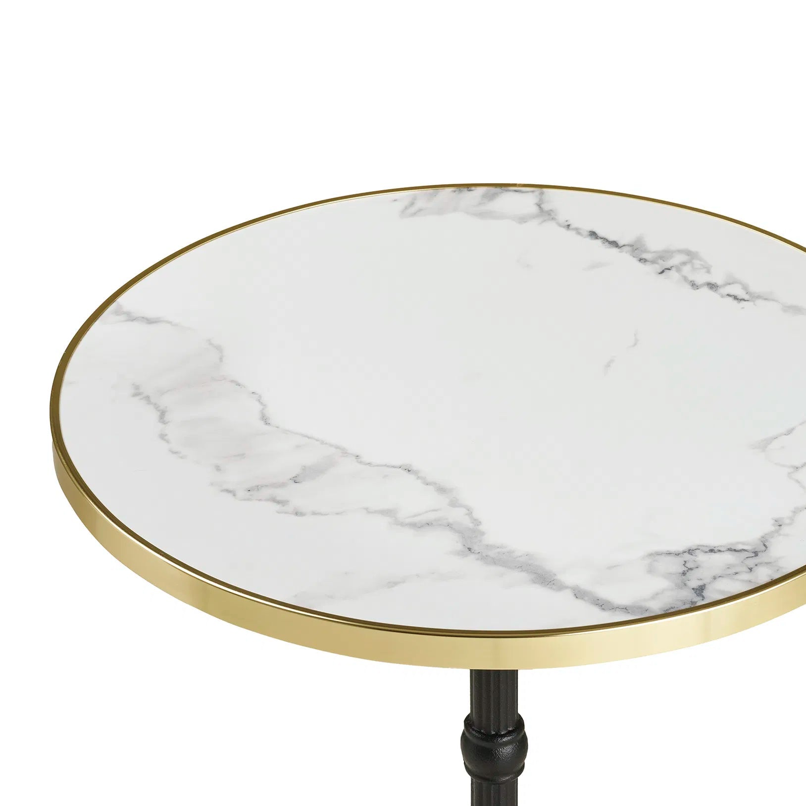 ZOROKU | שולחן ביסטרו עגול מעץ ומתכת, קוטר 60 ס"מ