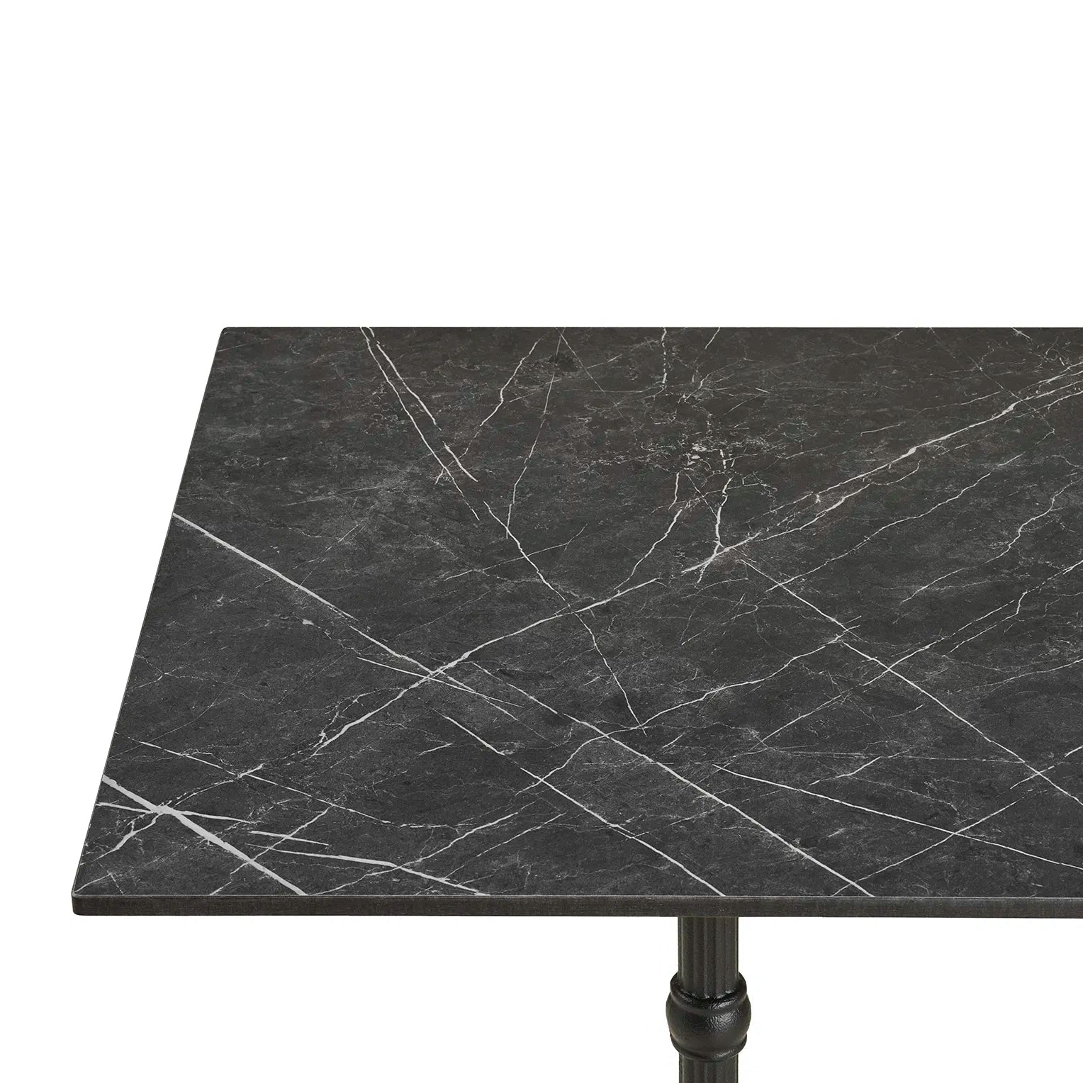 YEBORO | שולחן ביסטרו ריבועי מעץ ומתכת, 60/60 ס"מ, עד 2 סועדים