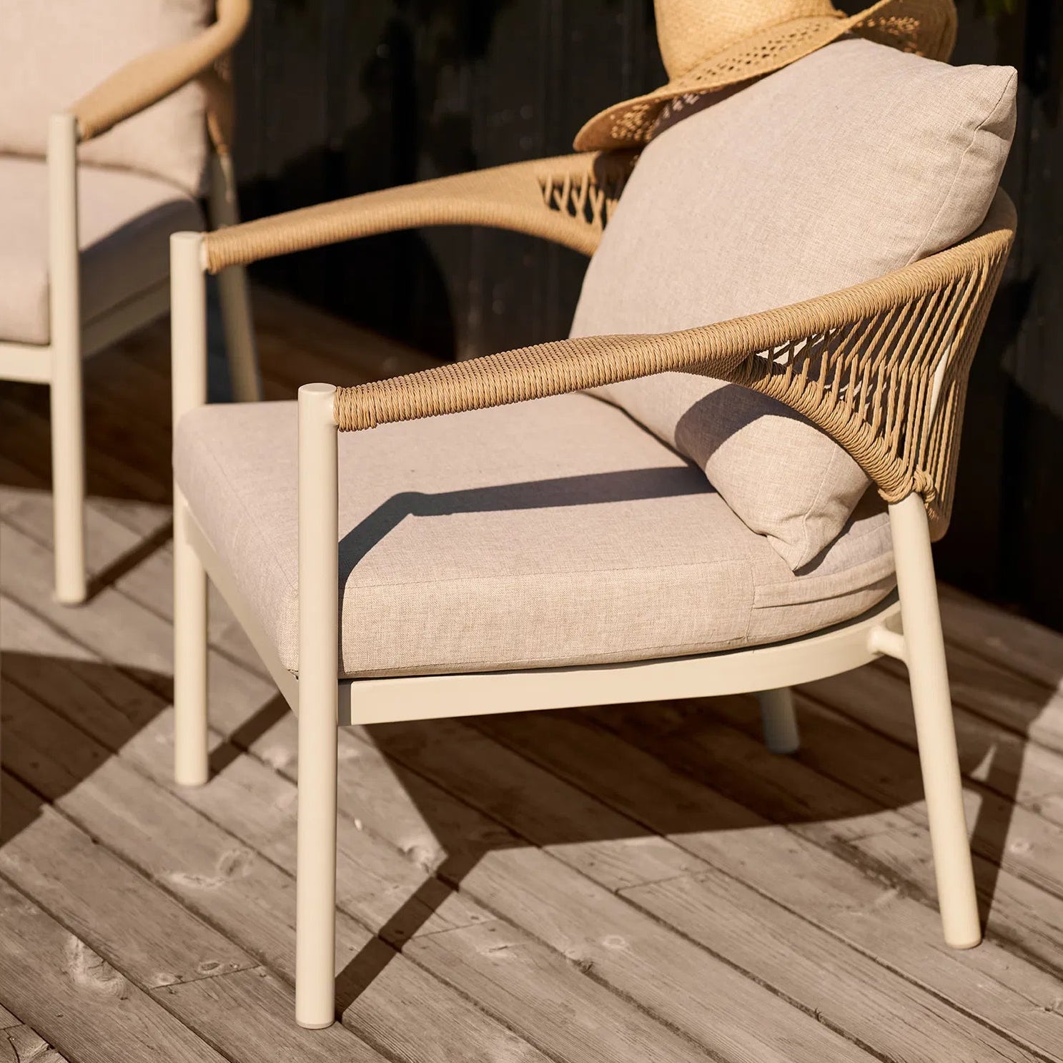 BLOMO | סט ישיבה מאלומיניום וראטן לגינה - KUALA