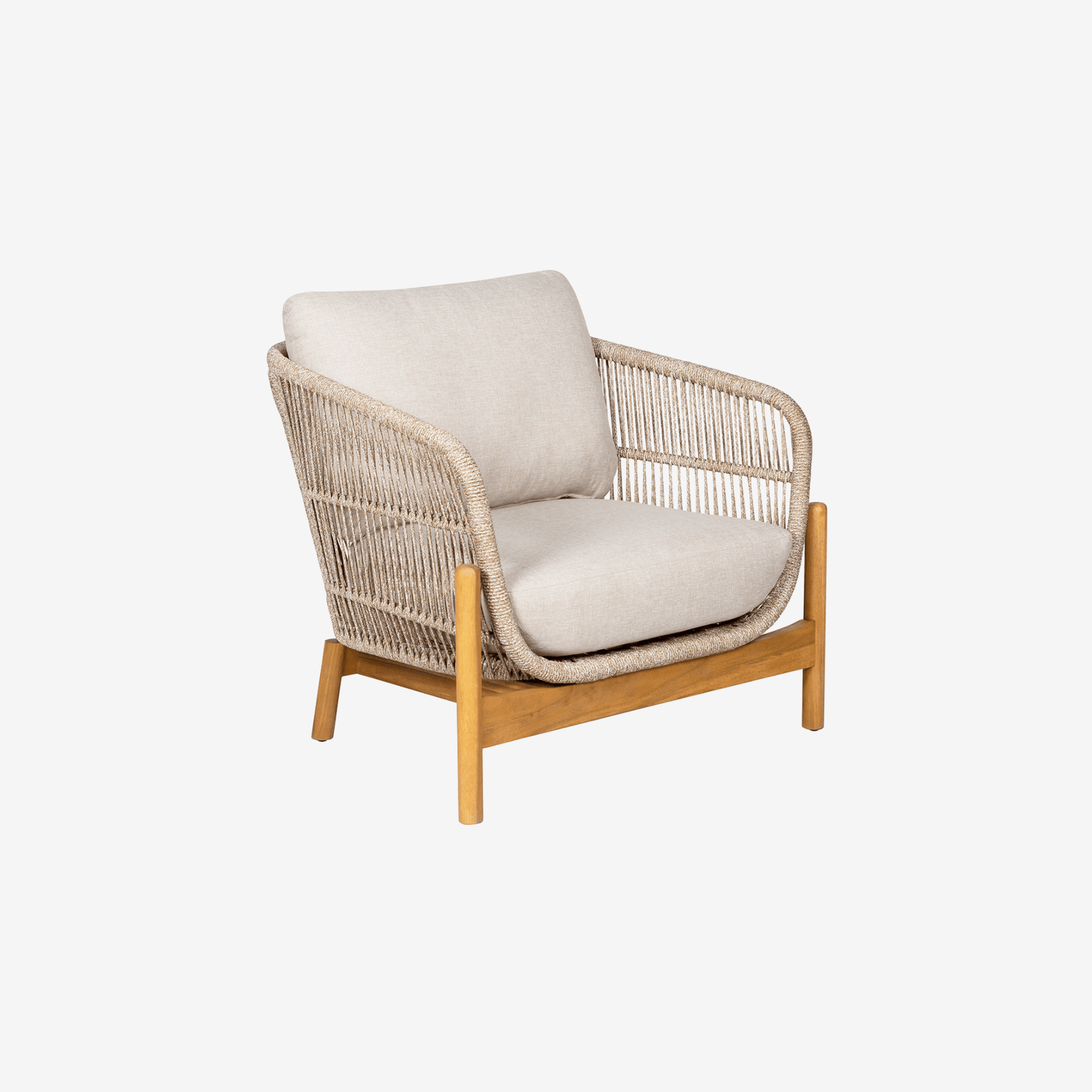 TASE | כורסא מעץ בשילוב חבלים לגינה