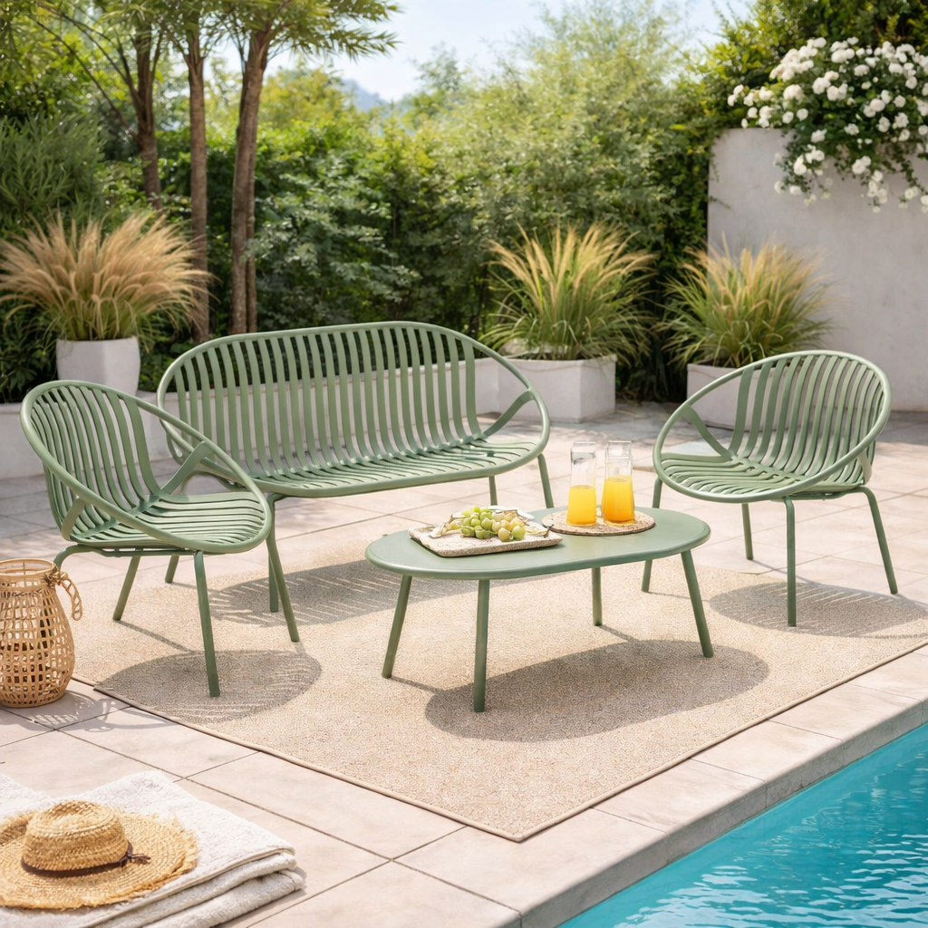 SKYE | סט ישיבה מפלדה לגינה - KUALA