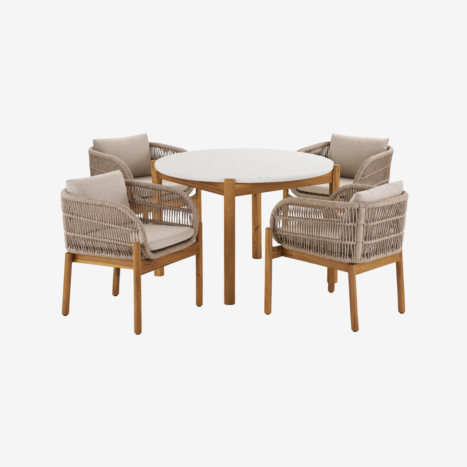 ZITOYU | סט שולחן וארבעה כיסאות אוכל לחוץ