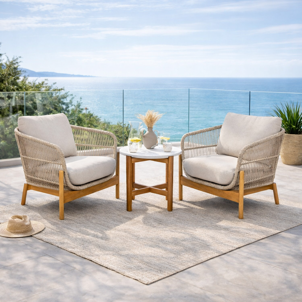 TARA | סט כורסאות לגינה עם שולחן צד - KUALA