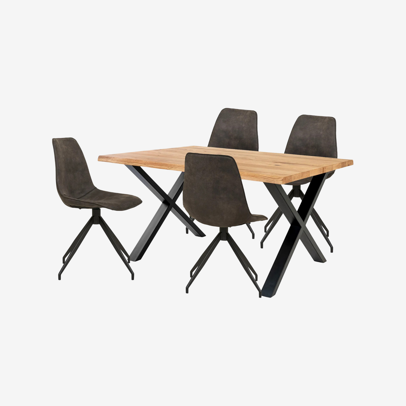 YURA |  שולחן אוכל מלבני 140/95 ס"מ, עד 6 סועדים עם 4 כסאות