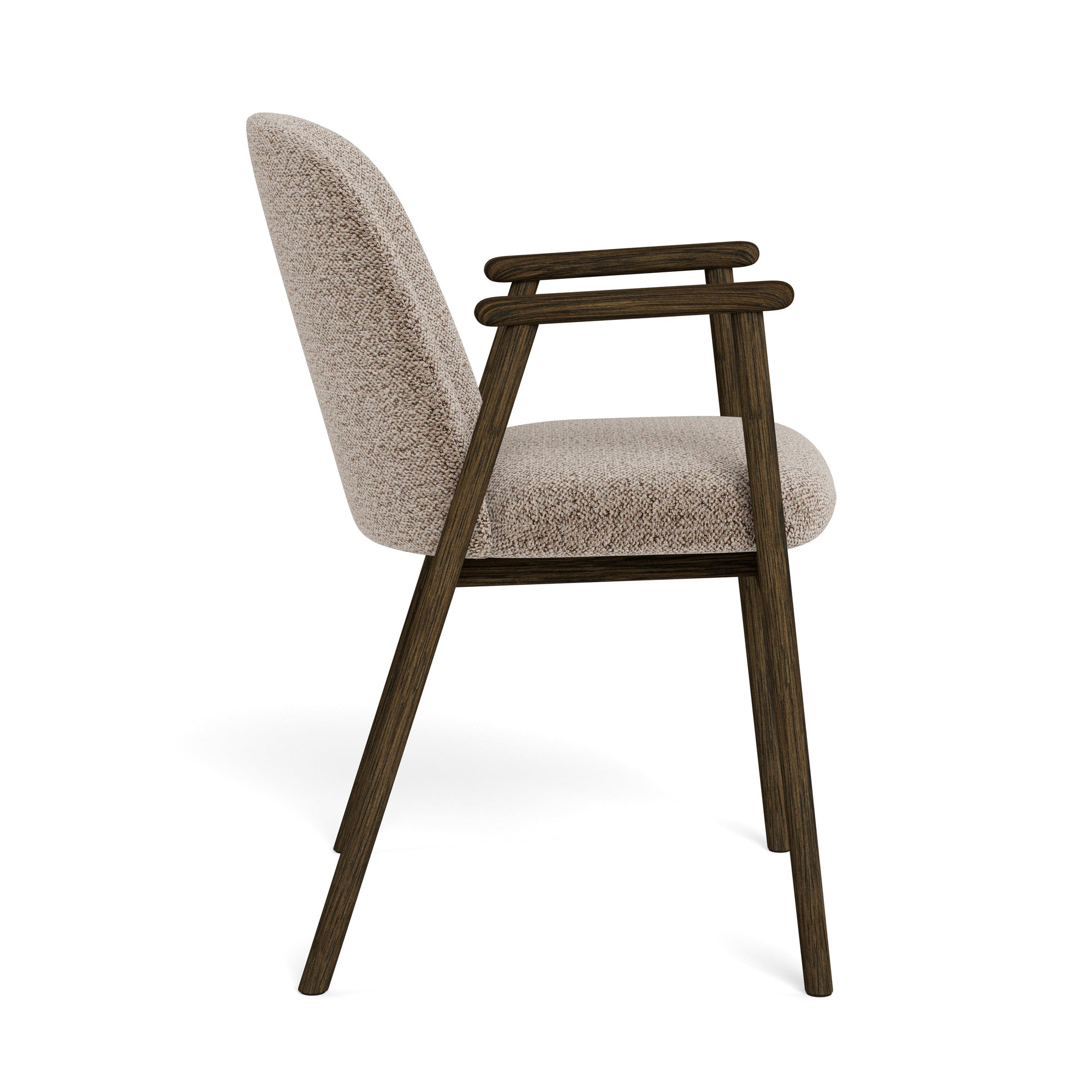 BREEZER | כיסא עם משענות יד מרופד בבד אריג