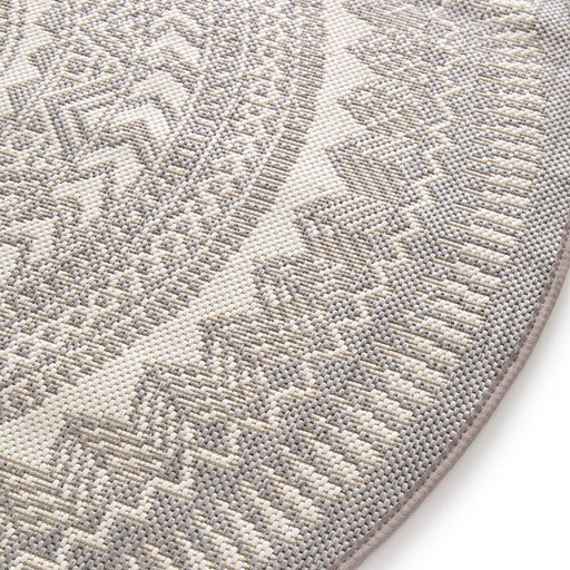 מעבר לעמוד מוצר MIA |  שטיח עגול מודרני בטקסטורה בגוון אפור בהיר