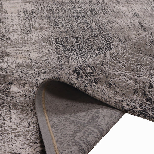 מעבר לעמוד מוצר ZELDA | שטיח מודרני עם טקסטורה בגווני אפור, שחור ולבן