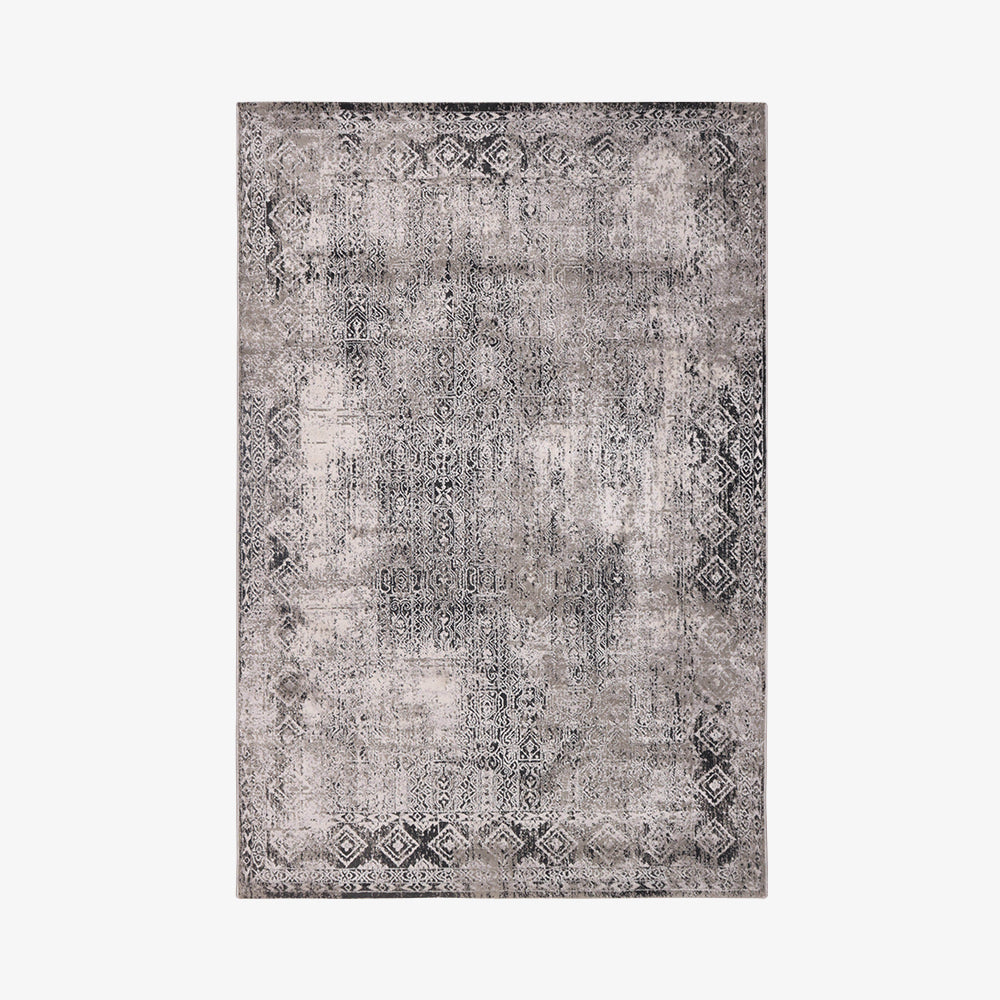 ZELDA | שטיח מודרני עם טקסטורה בגווני אפור, שחור ולבן