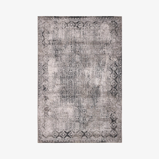 מעבר לעמוד מוצר ZELDA | שטיח מודרני עם טקסטורה בגווני אפור, שחור ולבן