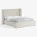 תמונה מזווית מספר 1 של המוצר PAGANA | מיטה מרופדת בגוון בהיר עם גב מעוצב בגודל 160X200