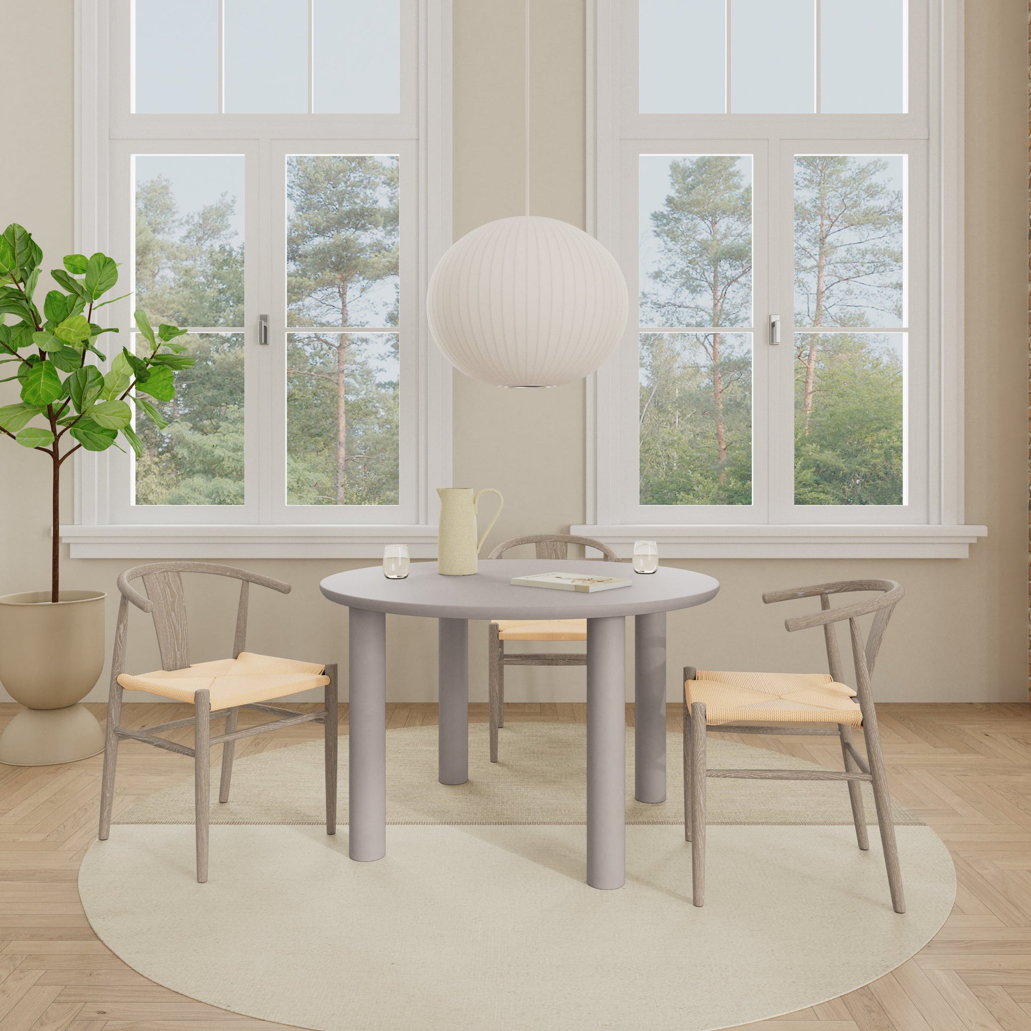 LARION | שולחן אוכל עגול קוטר 120 ס"מ, עד 4 סועדים - KUALA