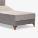 תמונה מזווית מספר 3 של המוצר SOLO | מיטה וחצי מתכווננת חשמלית בגוון אפור, עם גב מעוצב