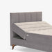 תמונה מזווית מספר 2 של המוצר SOLO | מיטה וחצי מתכווננת חשמלית בגוון אפור, עם גב מעוצב