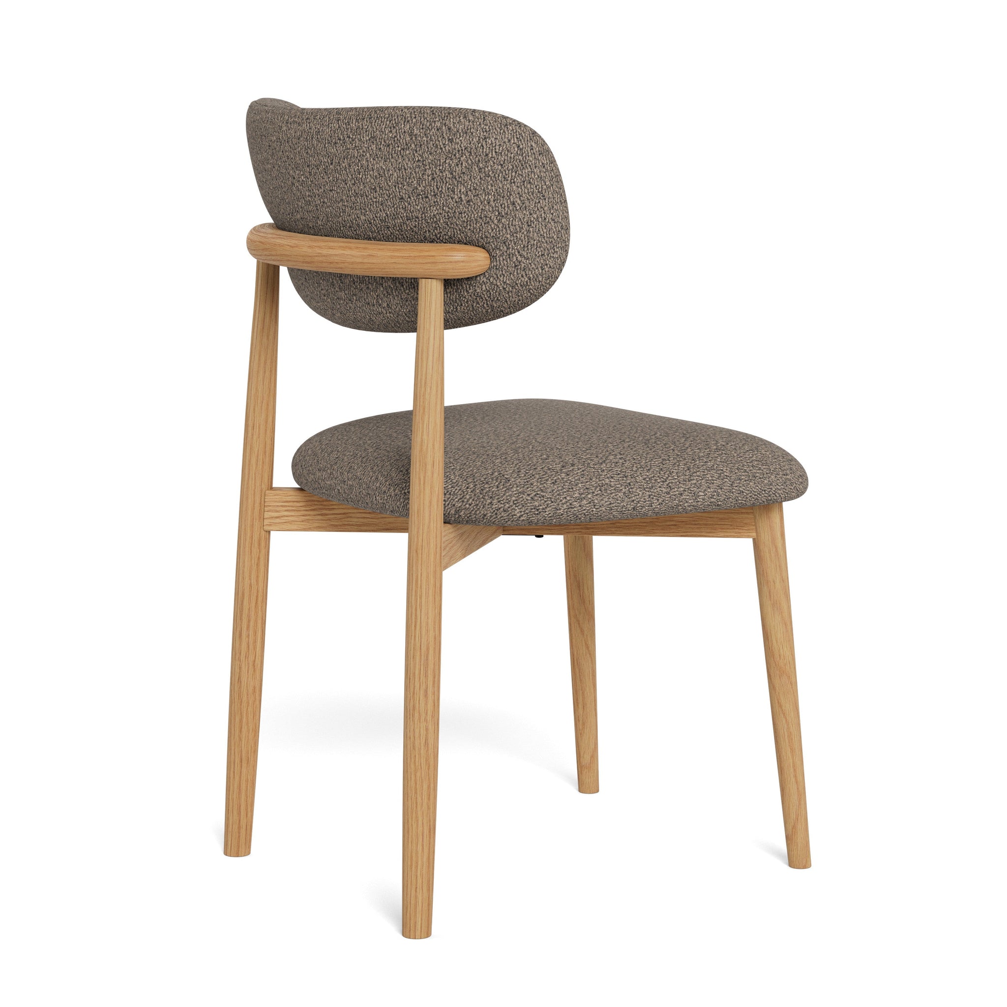 ASTER | כיסא מרופד בבד אריג בשילוב עץ