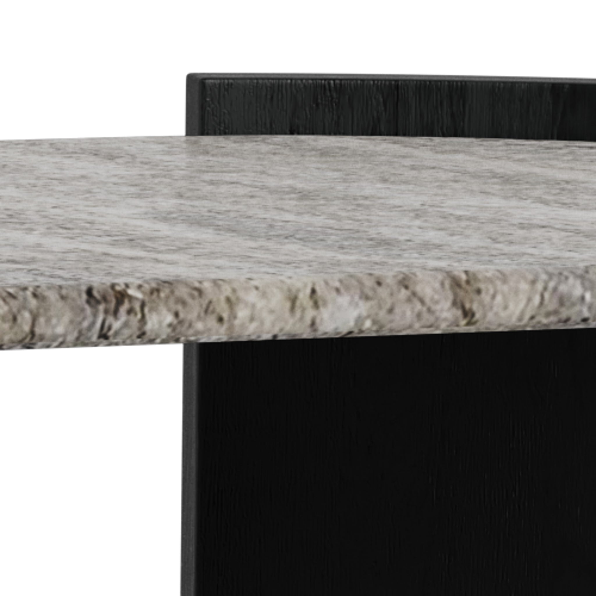 MINTO | שולחן סלון אובלי משיש ועץ מנגו, 125/60 ס"מ - KUALA