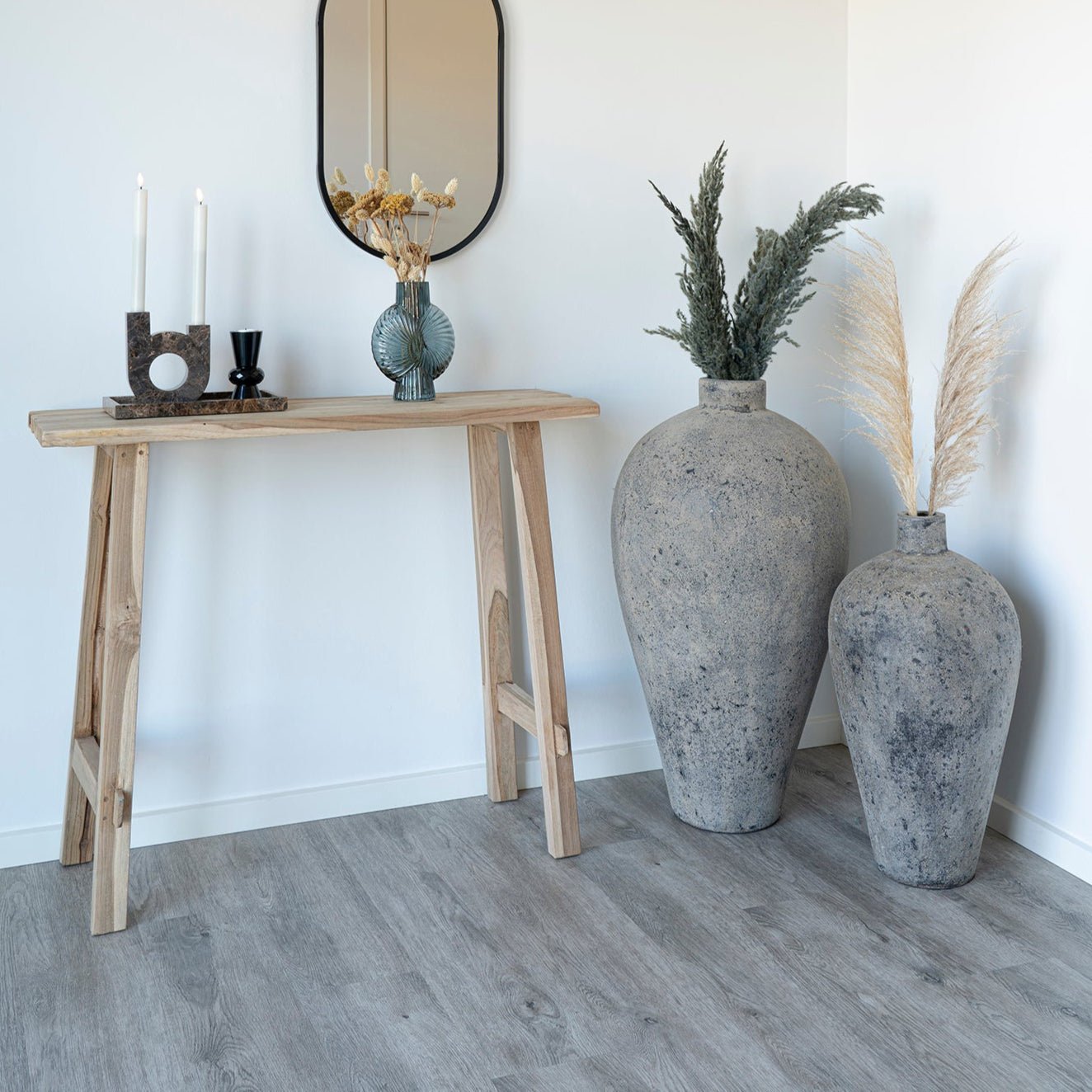 NIELAN | אגרטל טרקוטה גבוה בגימור טבעי