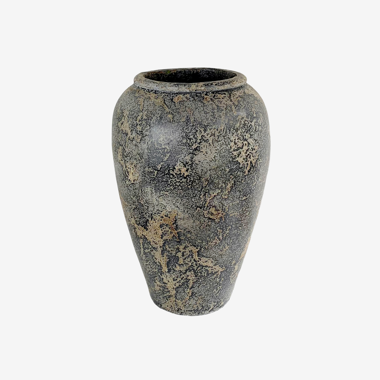 RUNE | אגרטל טרקוטה בגימור אפור עתיק