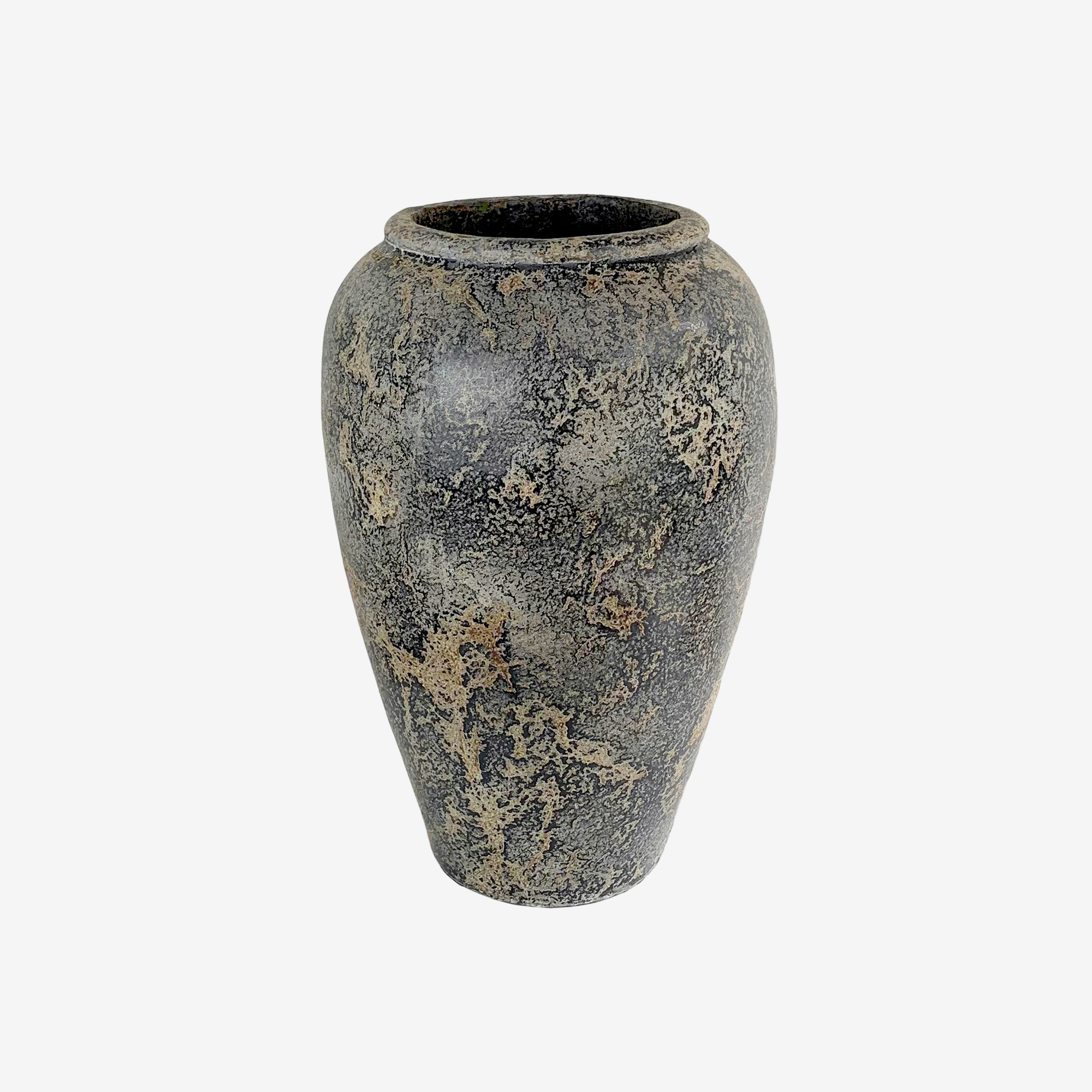 RUNE | אגרטל טרקוטה בגימור אפור עתיק