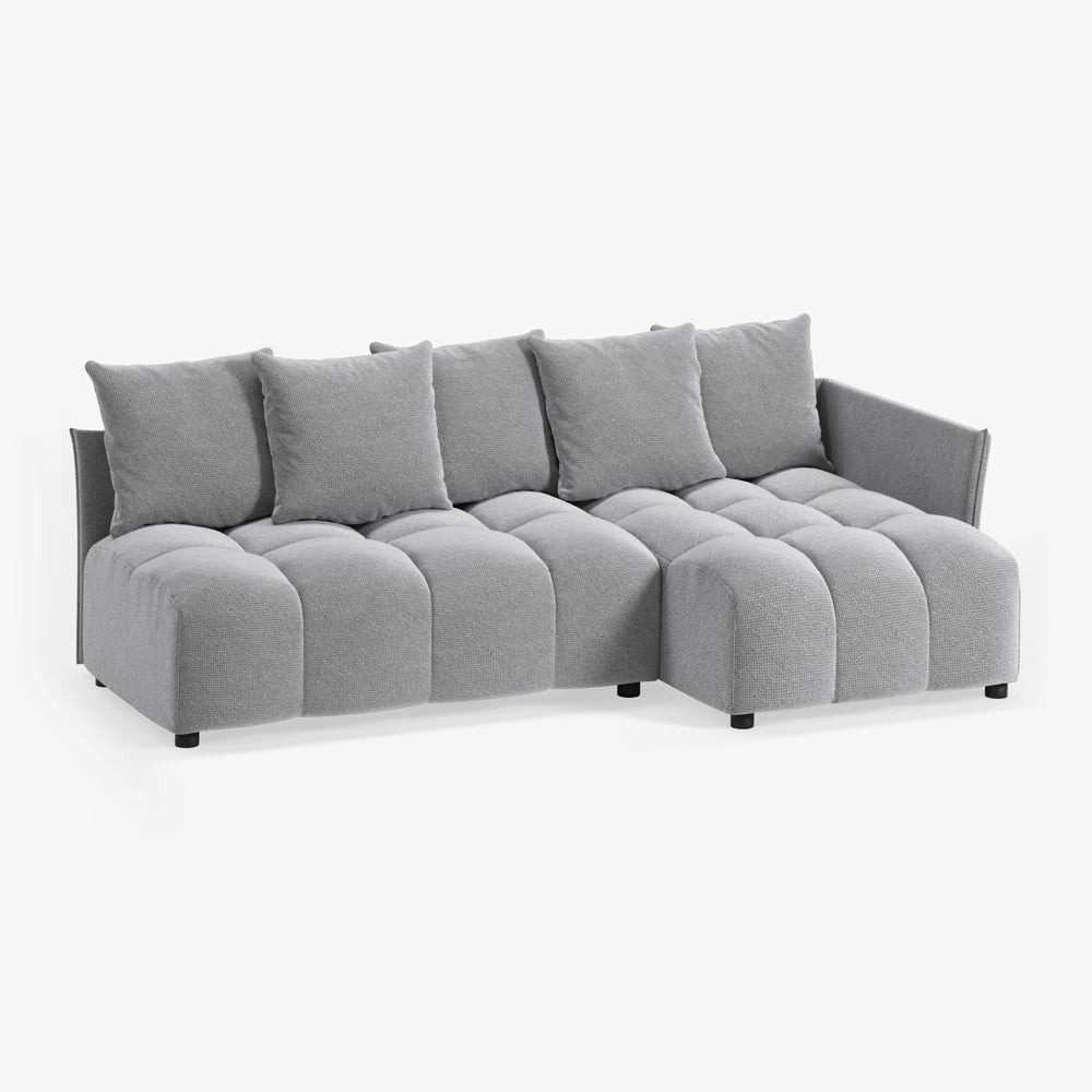 FOBO | ספה פינתית מעוצבת עם תיפורי ריבועים