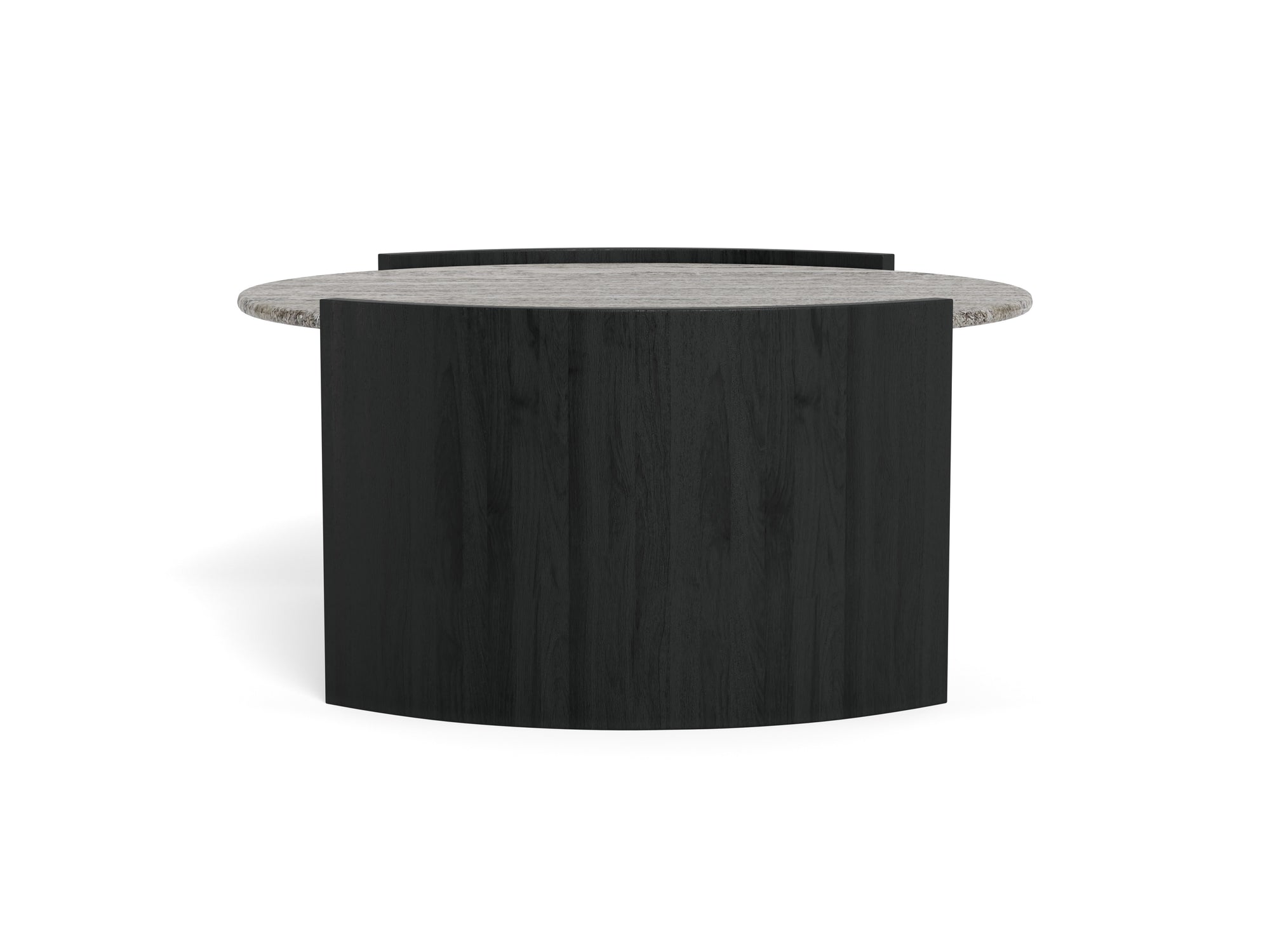 REXO | שולחן סלון עגול משיש ועץ מנגו, קוטר 95 ס"מ - KUALA