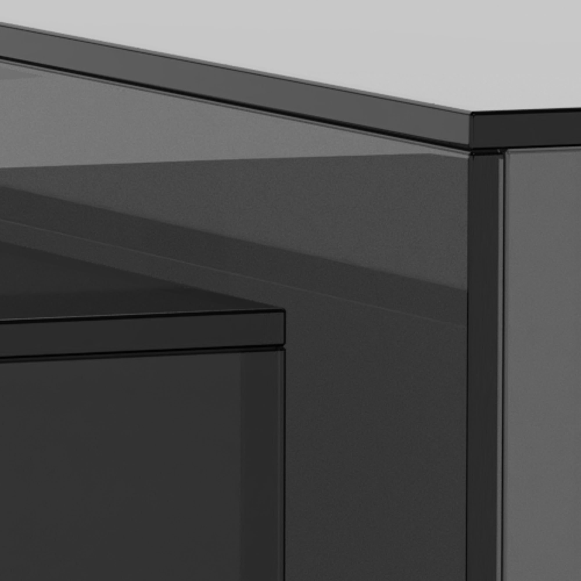 BENTO | זוג שולחנות סלון מרובעים מזכוכית מחוסמת