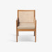 תמונה מזווית מספר 2 של המוצר TOULON | כורסא בסגנון בוהו שיק מעץ מלא בשילוב ראטן ומושב מרופד