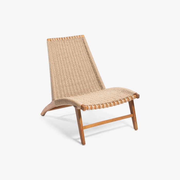 LAON | כורסא מעץ טיק בשילוב ראטן סינטטי בגוון טבעי
