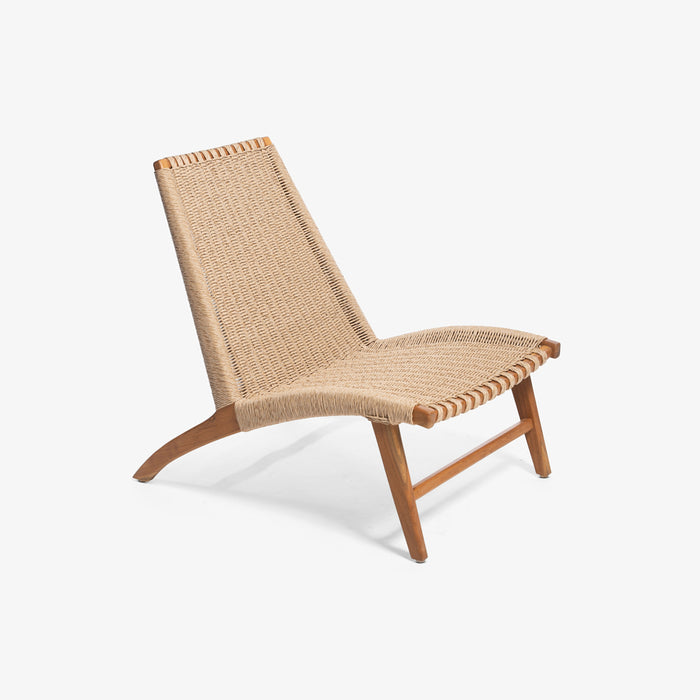 LAON | כורסא מעץ טיק בשילוב ראטן סינטטי בגוון טבעי