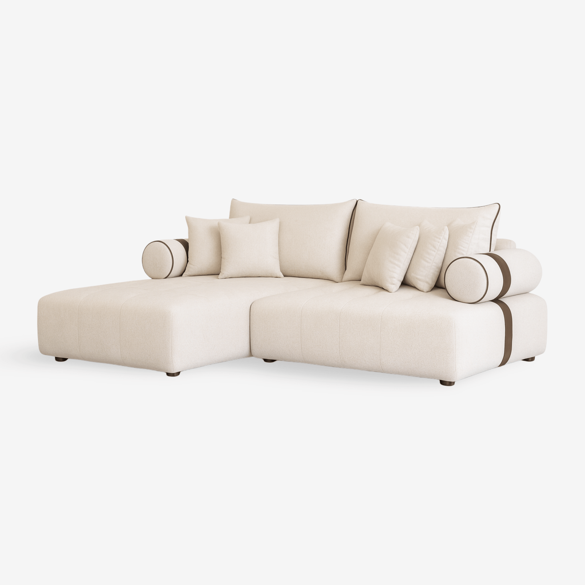 BULRAZOR | ספת שזלונג מודרנית מרופדת בבד אריג