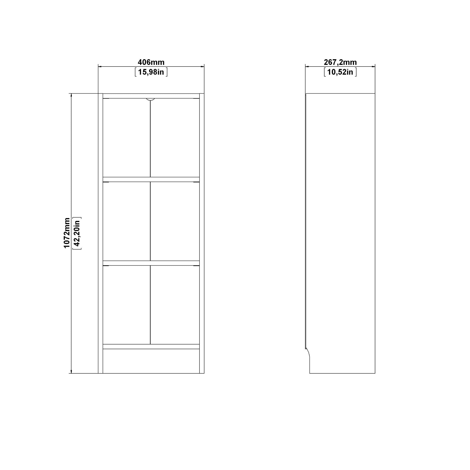 RAGANTI | יחידת אחסון ממלמין, עם מדפים פתוחים