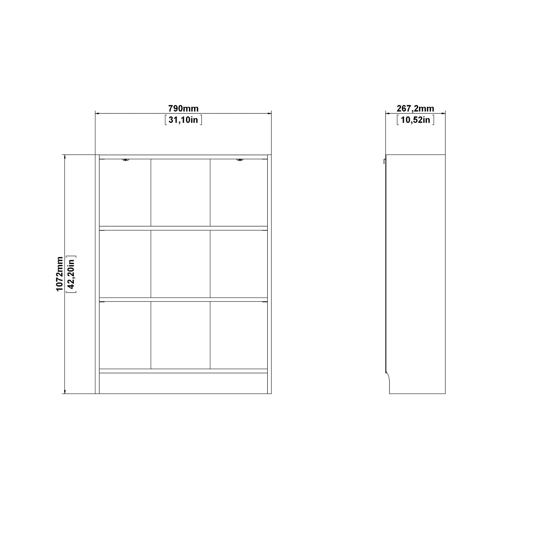 HAKULIN | יחידת מדפים ממלמין, עם מדפים פתוחים