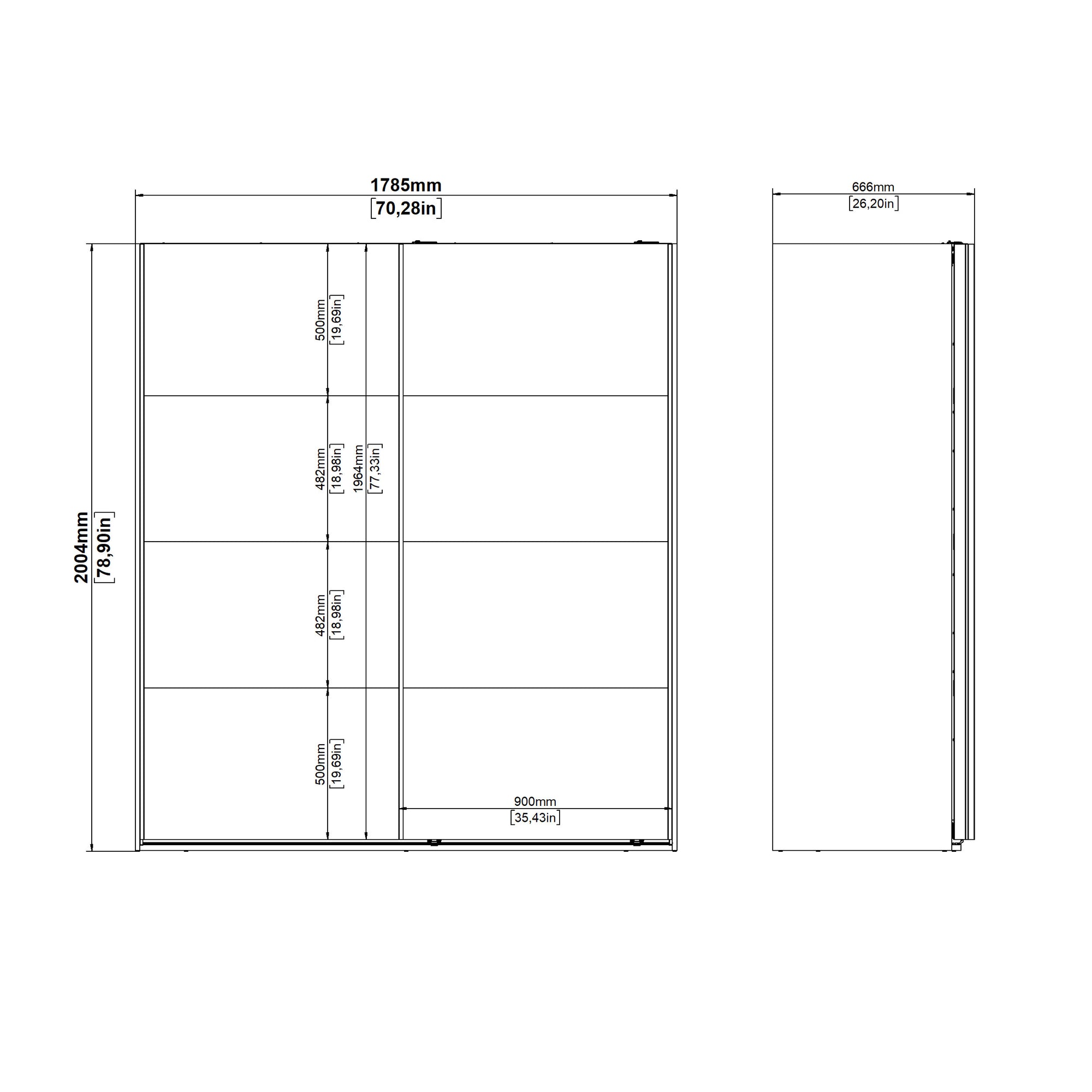 TORM | ארון דלתות הזזה בחיפוי מלמין
