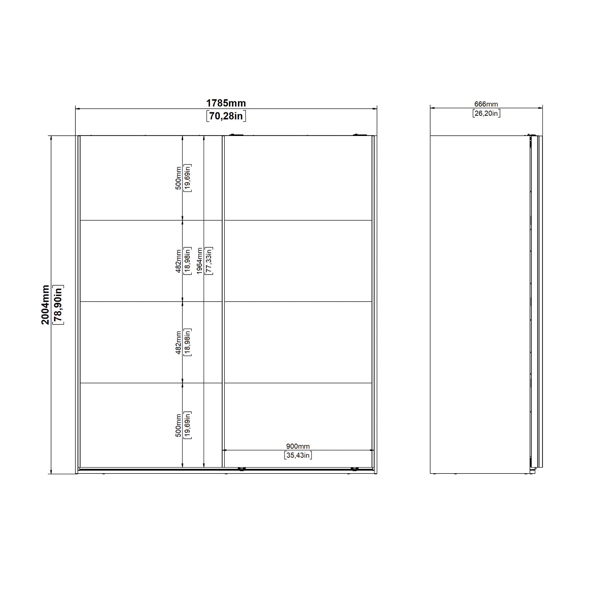 TORM | ארון דלתות הזזה בחיפוי מלמין