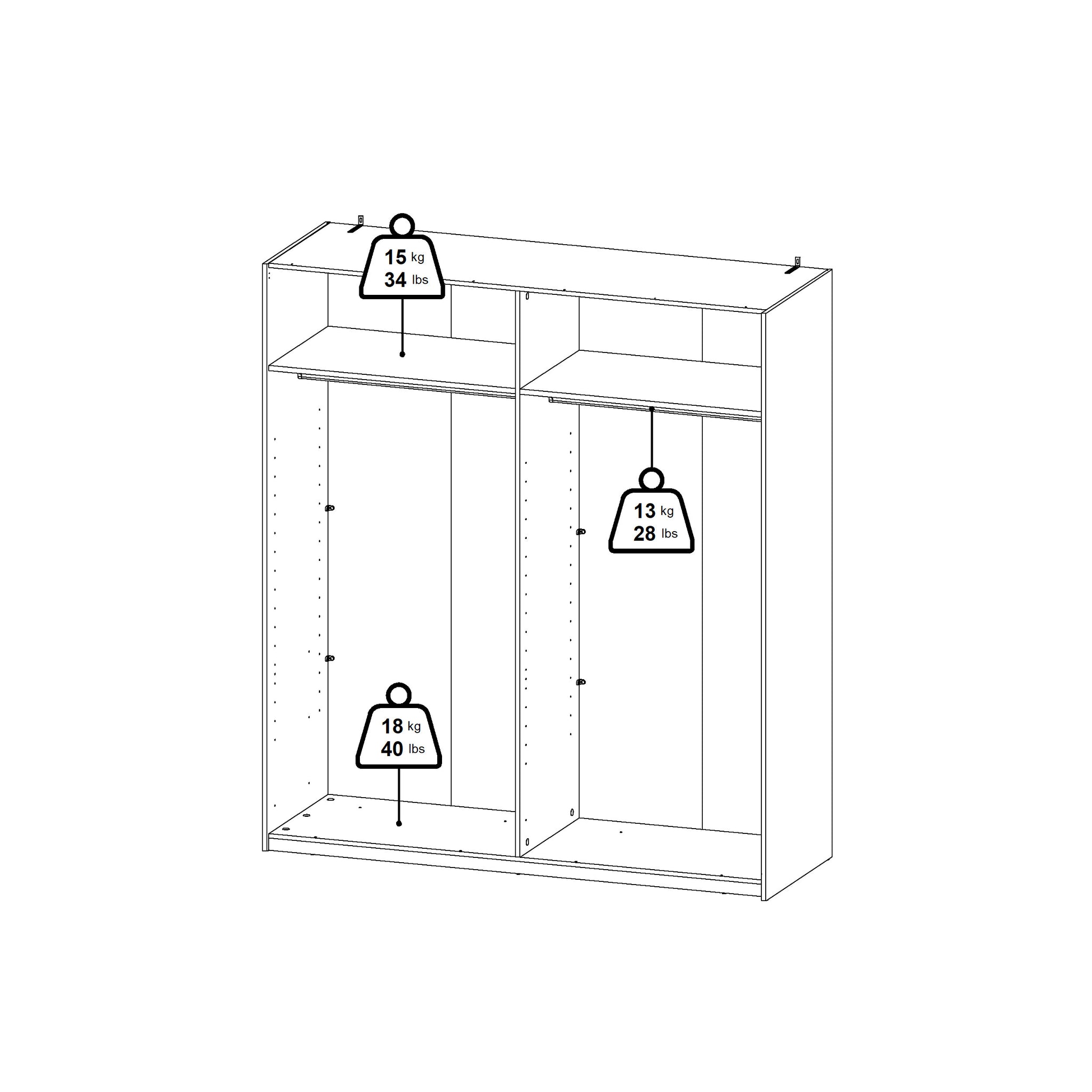TORM | ארון דלתות הזזה בחיפוי מלמין