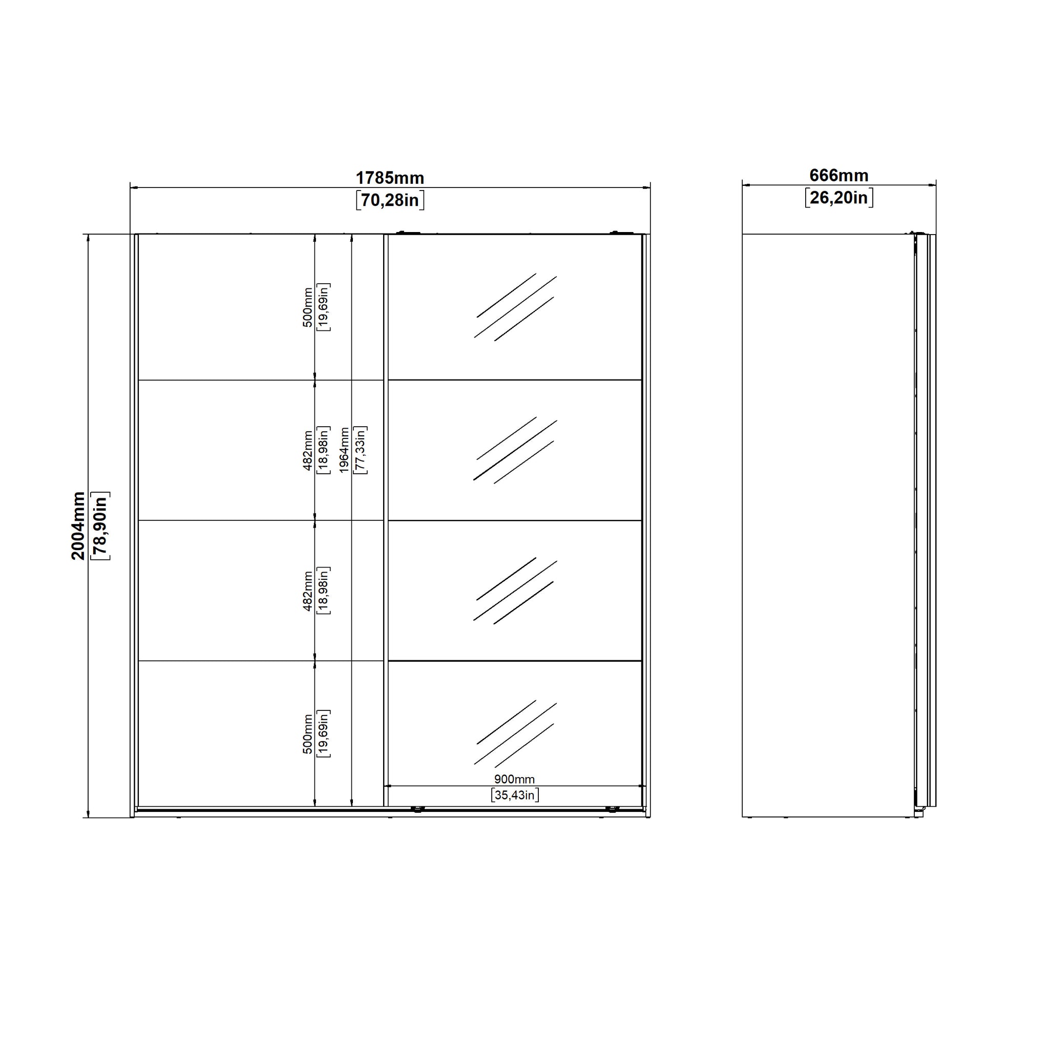 MAGENDA | ארון דלתות הזזה בחיפוי מלמין