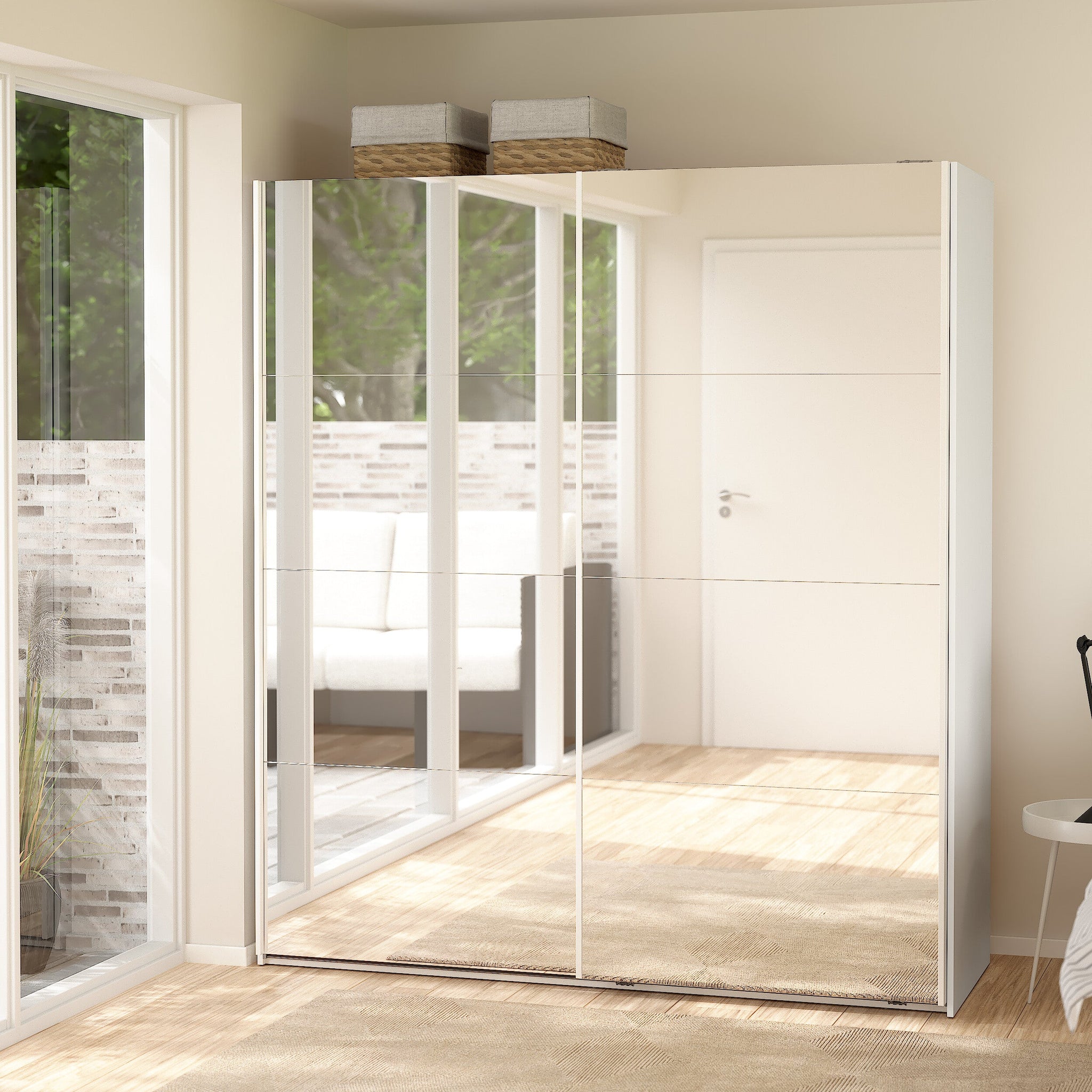 SNOREIK | ארון דלתות הזזה בחיפוי מלמין ומראות