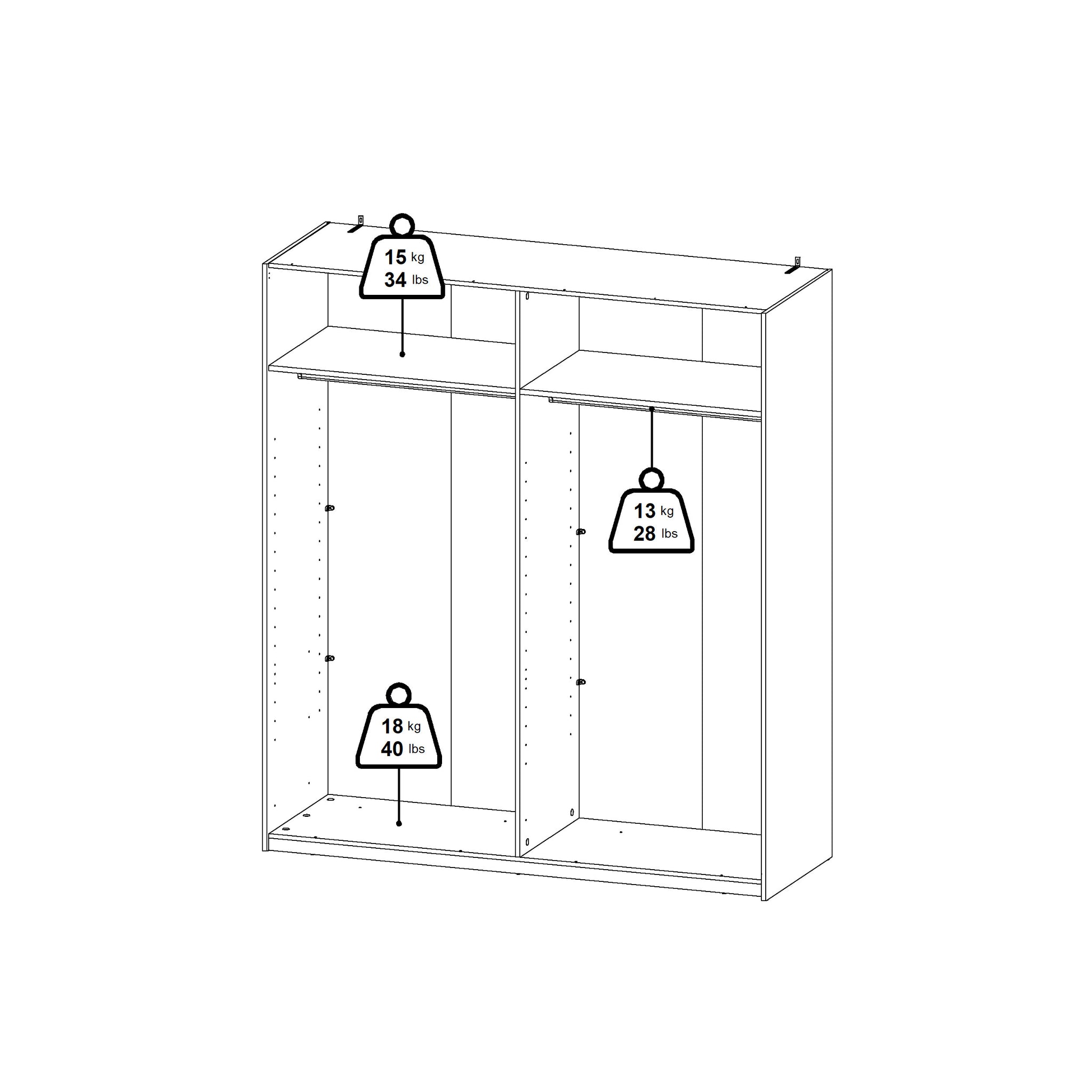 SNOREIK | ארון דלתות הזזה בחיפוי מלמין ומראות