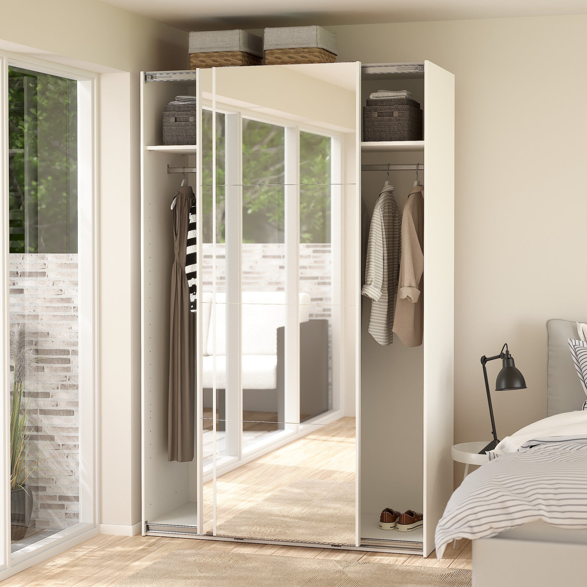 RAGNOR | ארון דלתות הזזה בחיפוי מלמין ומראות