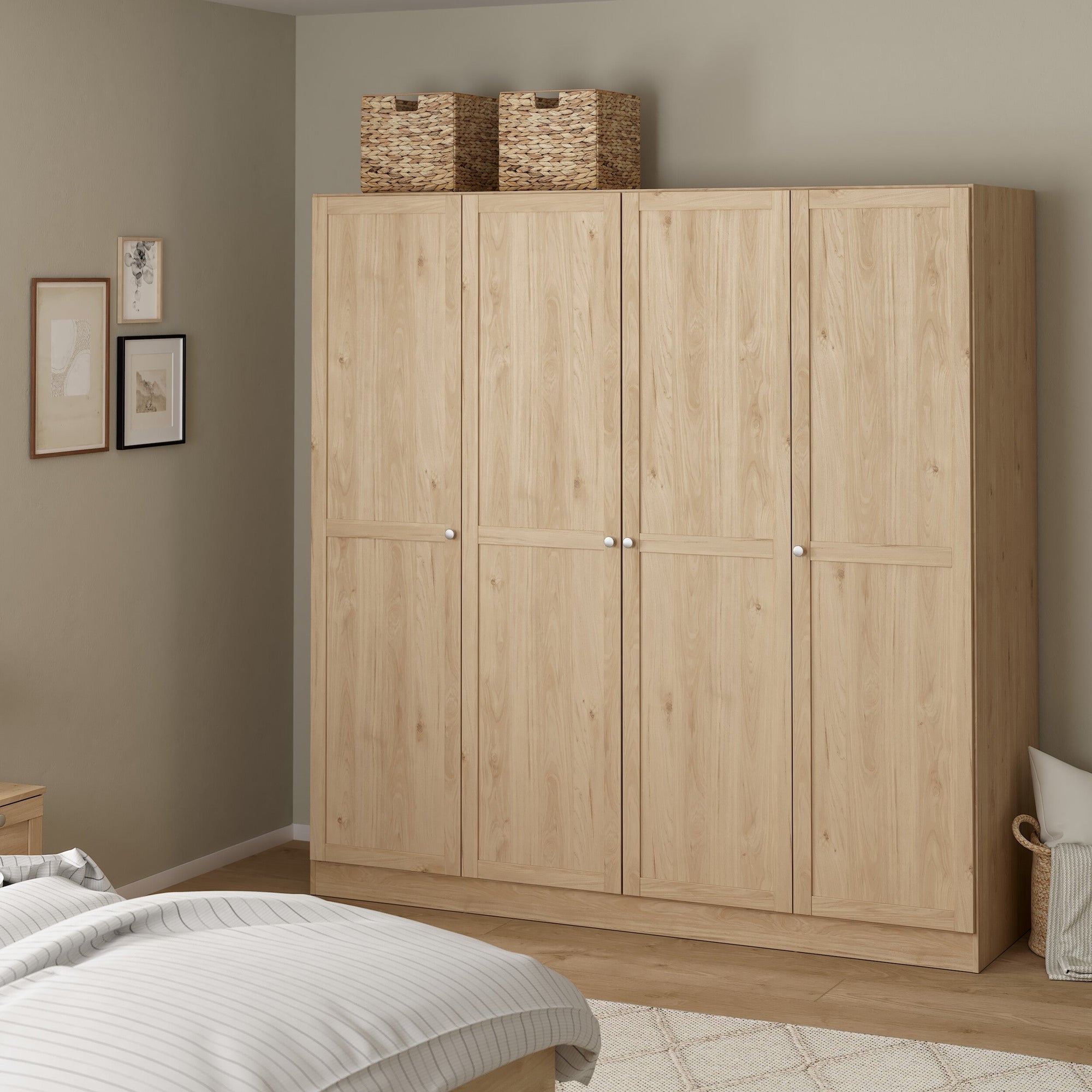 VIDSKARA | ארון פתיחה 4 דלתות בחיפוי מלמין