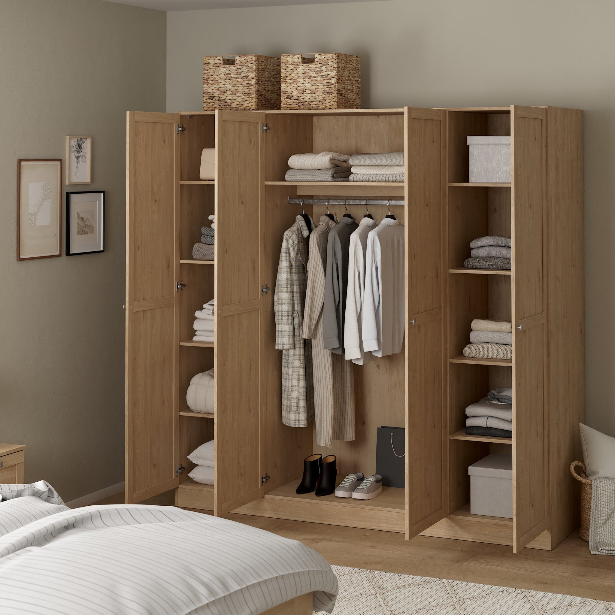 VIDSKARA | ארון פתיחה 4 דלתות בחיפוי מלמין