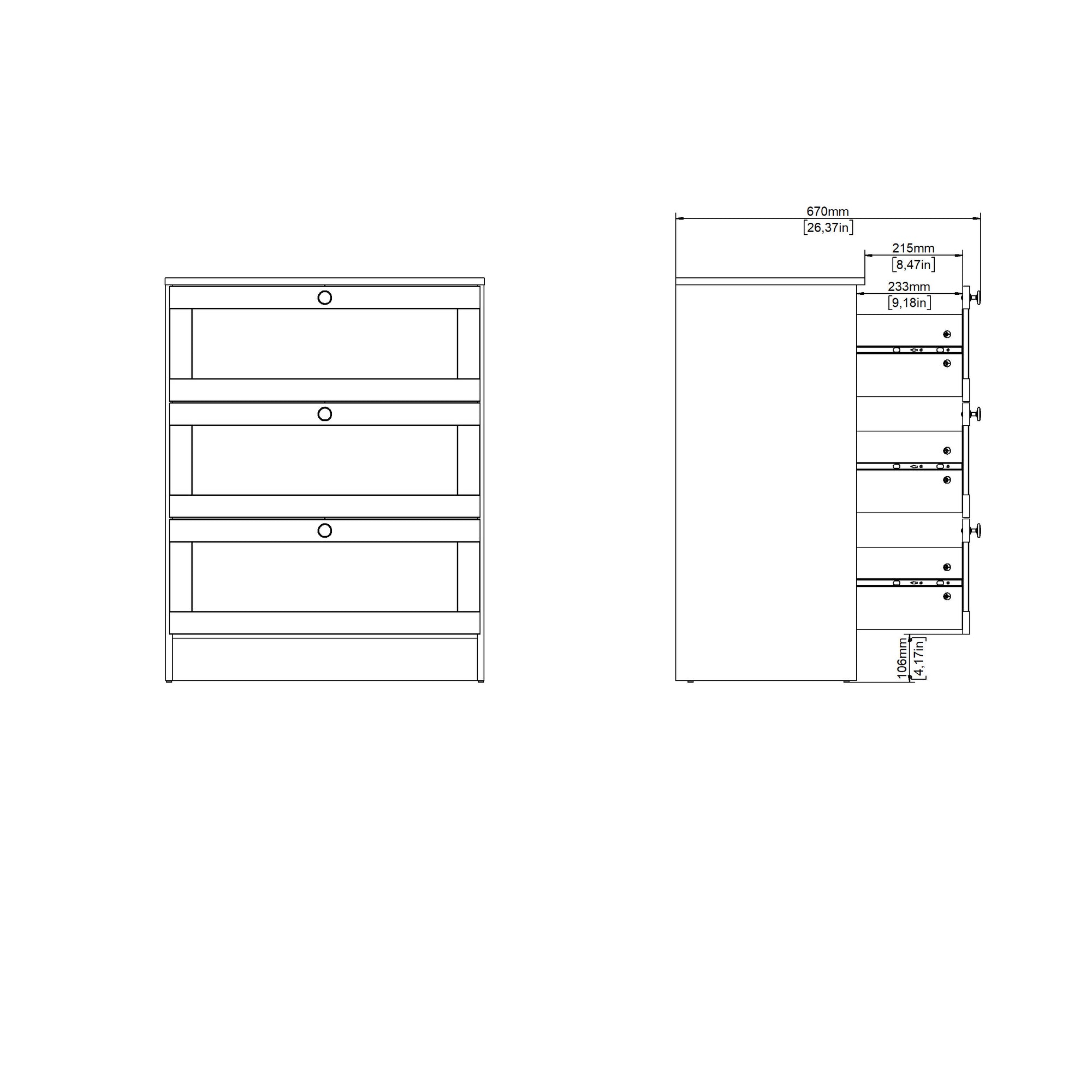 KENO | קומודה עם 3 מגירות - KUALA