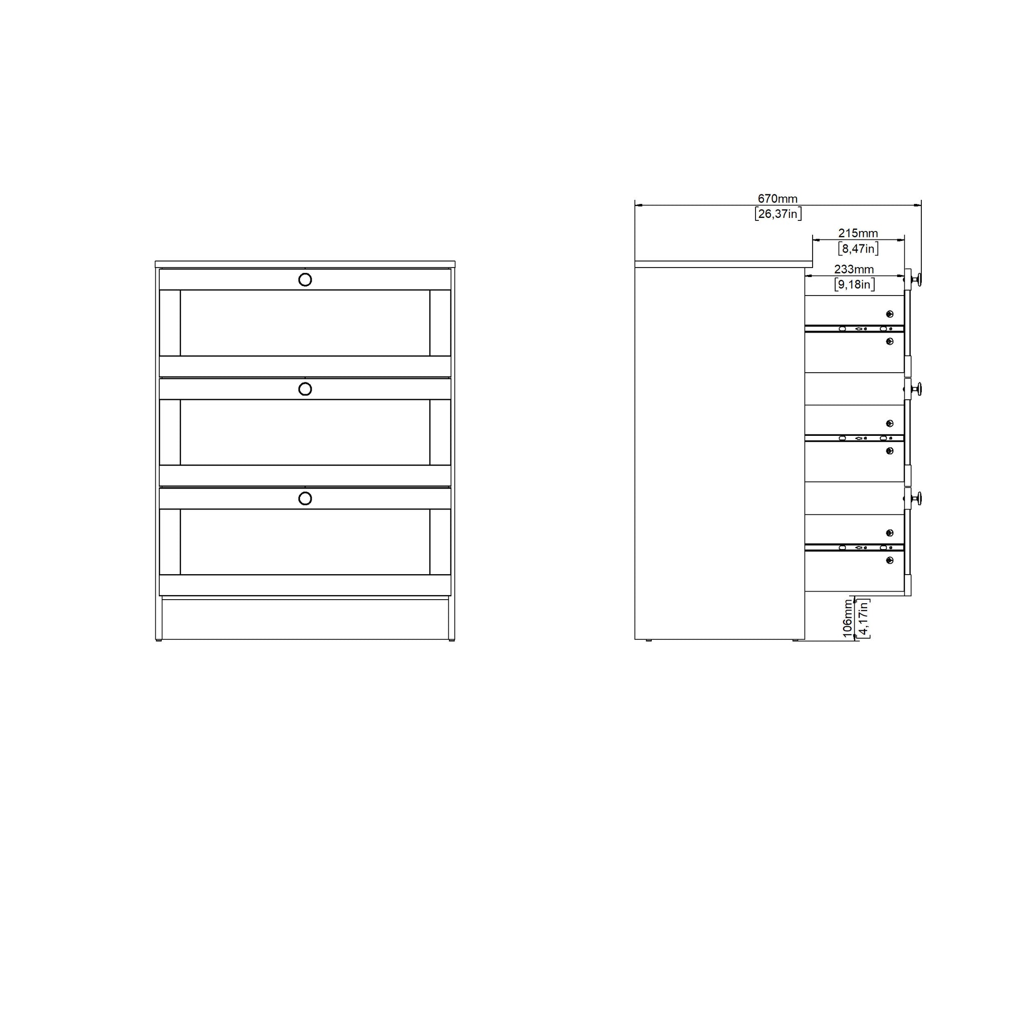 KENO | קומודה עם 3 מגירות - KUALA
