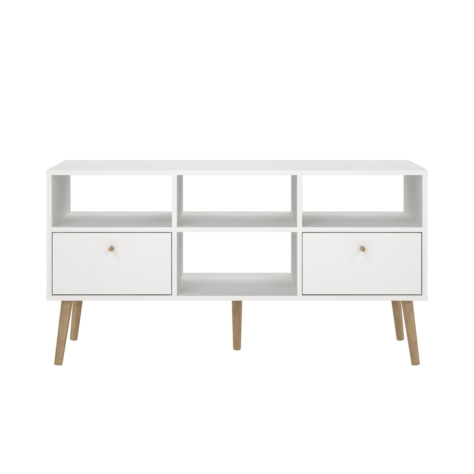 ELANA | יחידת מדיה נורדית עם 2 מגירות ו -4 מדפים פתוחים - KUALA