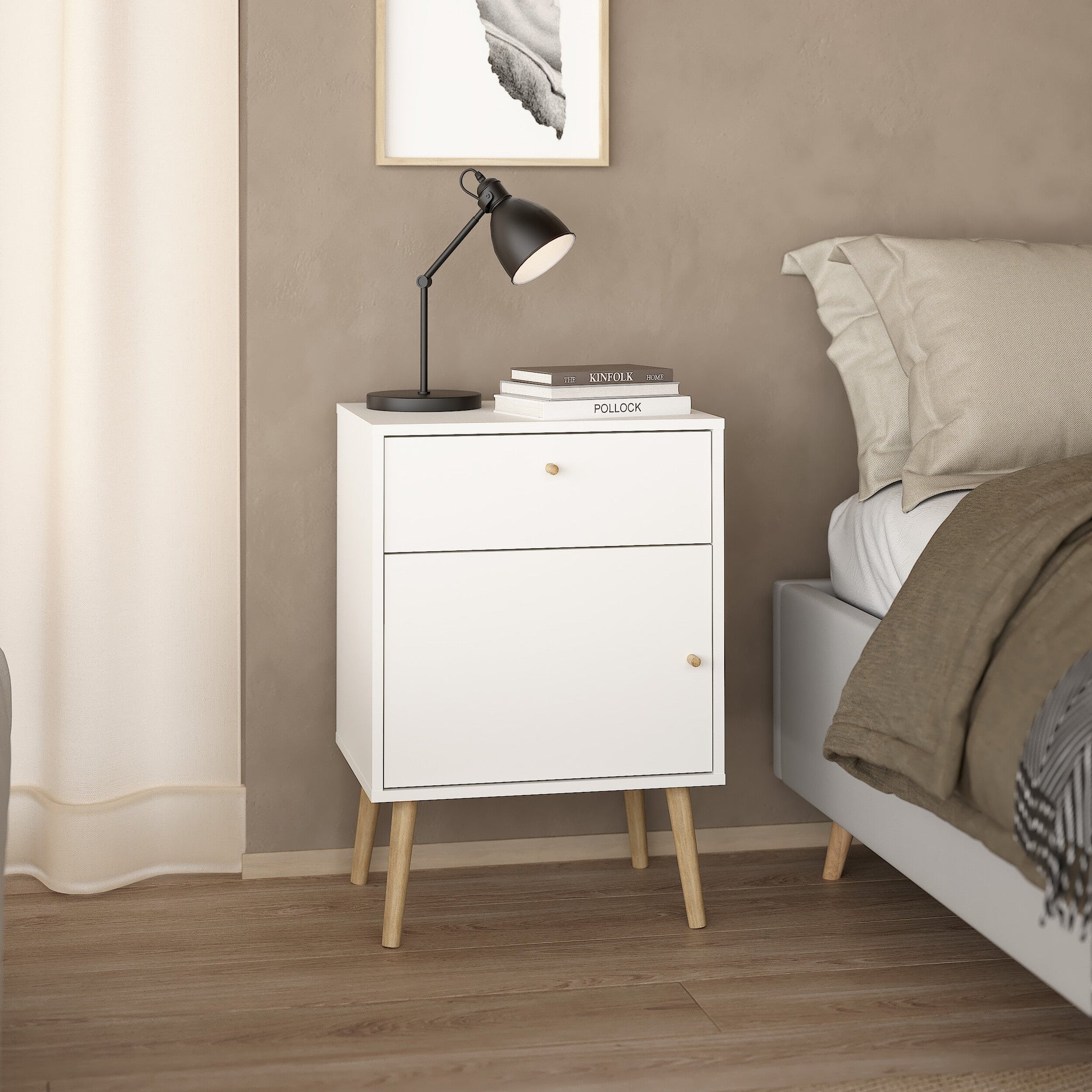 IDEA | שידת לילה 50/40 ס"מ, עם מגירה ודלת - KUALA